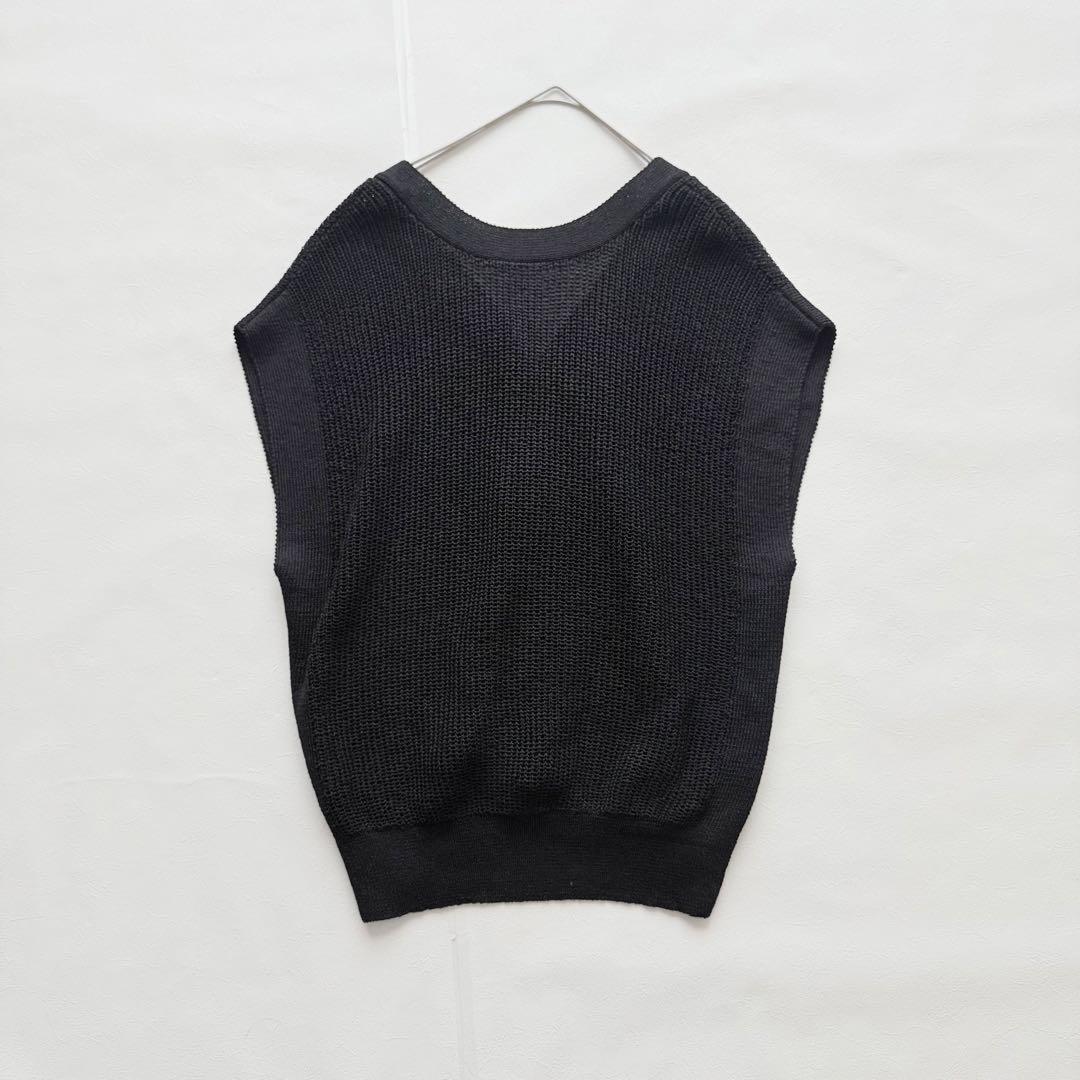 美品　ノーリーズ　ウォッシャブルペーパーヤーン2WAYベスト　24SS　和紙