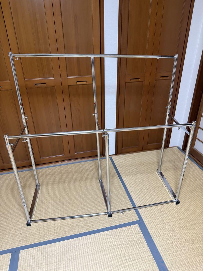 押入れ伸縮頑丈ハンガー（幅110～180cm）(ネジ一本無し)