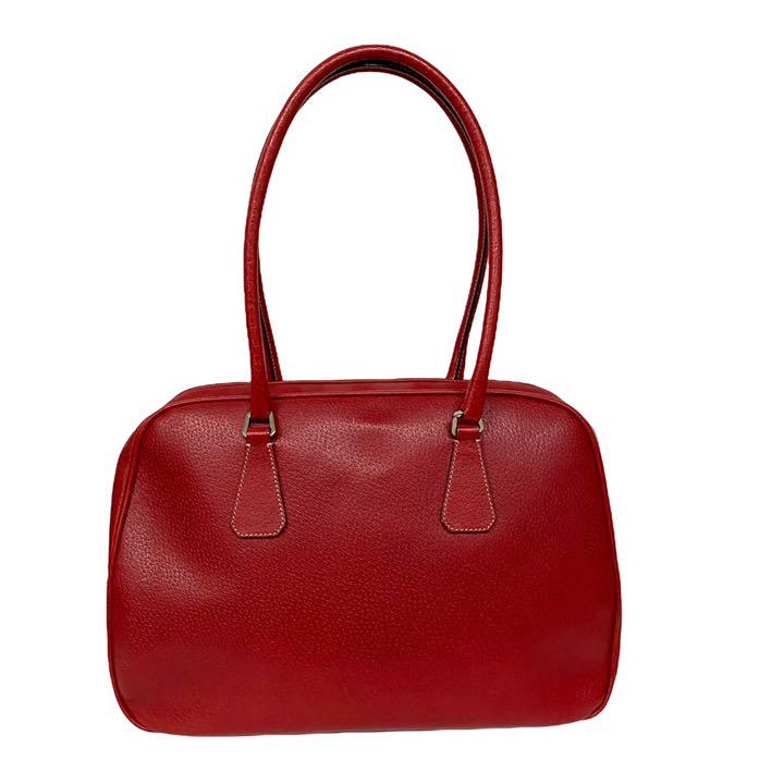 即納 極 美品 プラダ 三角ロゴ 金具 レザー ミニ ボストンバッグ ハンドバッグ BorbX-m71064100739 HOT大人気