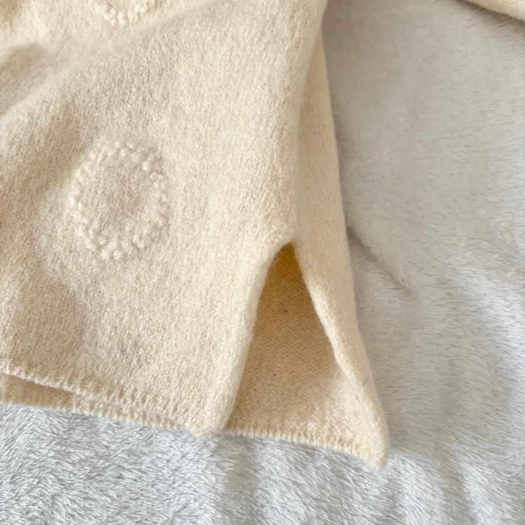 BEARDSLEY イカリ刺繍ニット クリーム ビアズリー マリン ドット