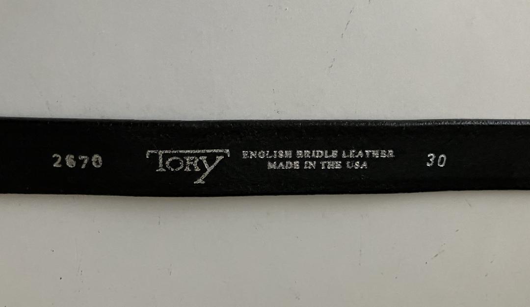 Tory Leather フックベルト ブライドルレザー 28mm 30インチ