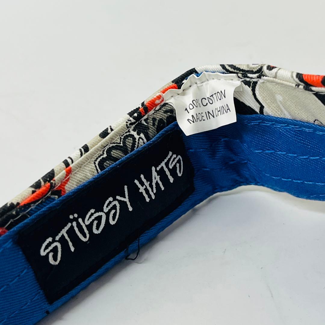 新品 STUSSY オールドステューシー サンバイザー 総柄 新品 STUSSY オールドステューシー サンバイザー 総柄
