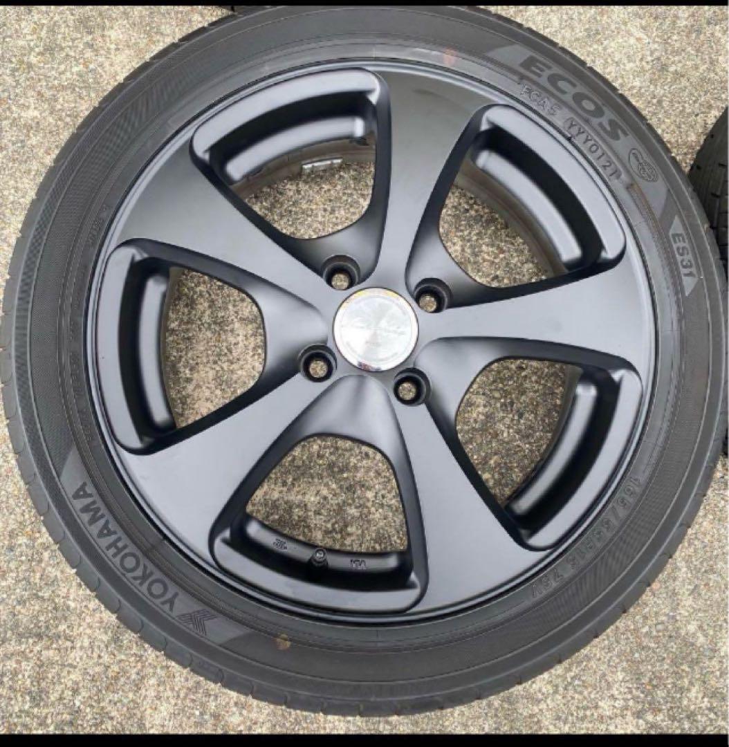 中古ヨコハマ165/55R15+ブラックホイールセット
