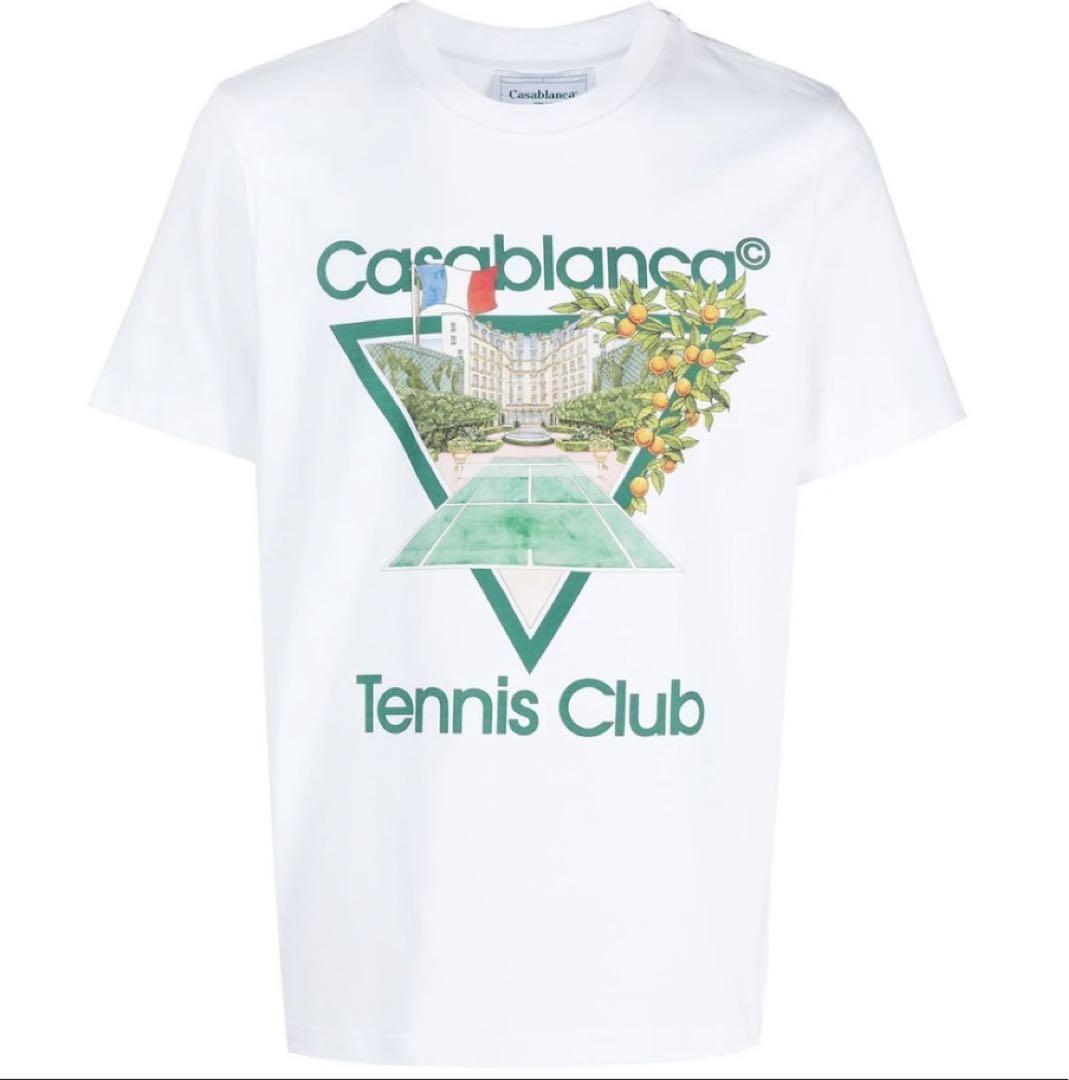 新品 大人気 L Casablanca カサブランカ Tシャツ トップス 白