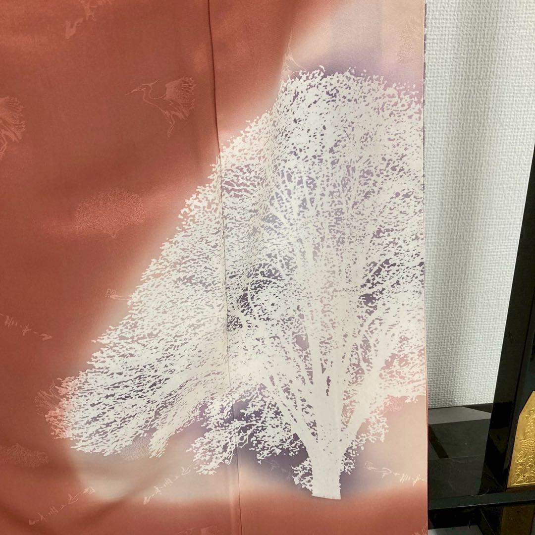色留袖 一つ紋 作家物 ラメ ぼかし染 正絹 広衿 袷 着物 U-4967 ☪ 色留袖 一つ紋 作家物 ラメ ぼかし染 正絹 広衿 袷 着物 U-4967