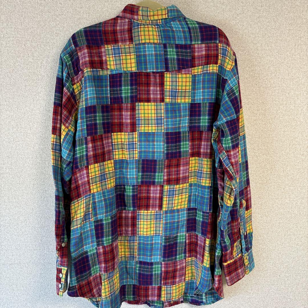 90s polo Ralph Lauren ネルシャツ パッチワーク ウエスタン