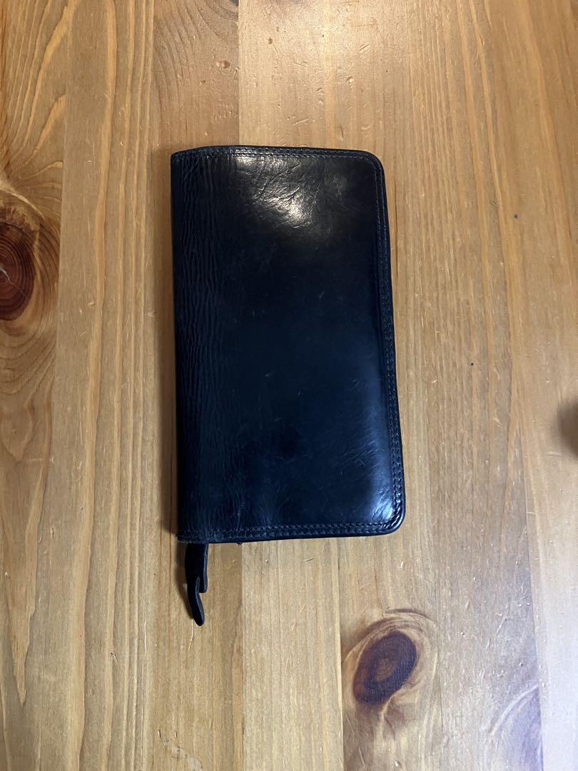 CORBO 黒レザー 長財布 ファスナー付き