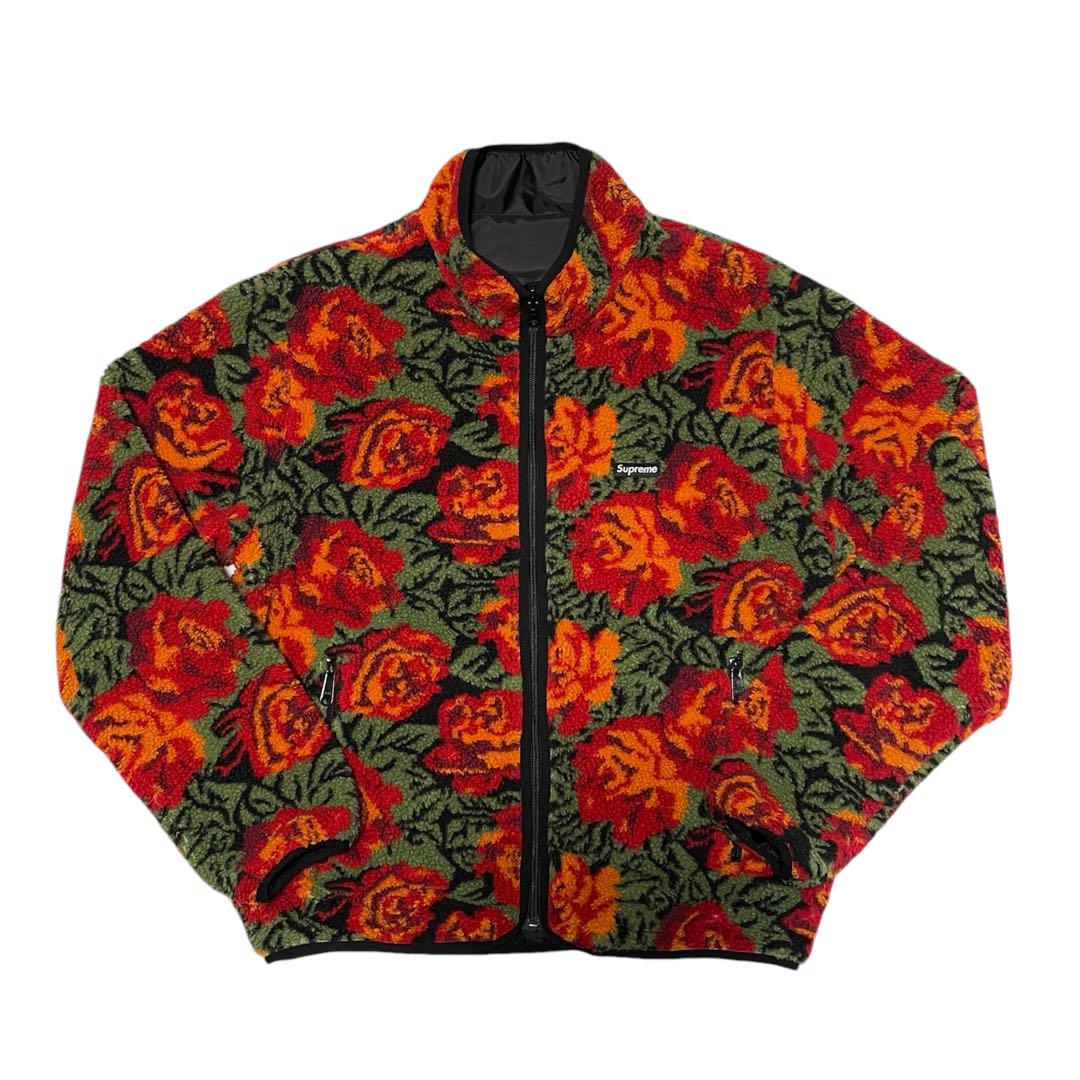 Supreme 16FW Roses Sherpa Fleece Jacket