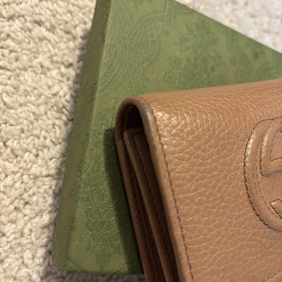 GUCCI SOHOブラウン 三つ折り財布