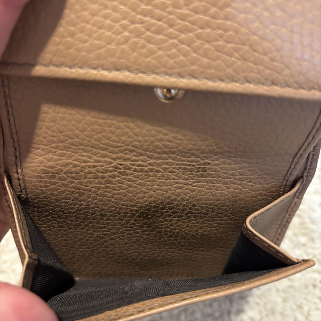 GUCCI SOHOブラウン 三つ折り財布