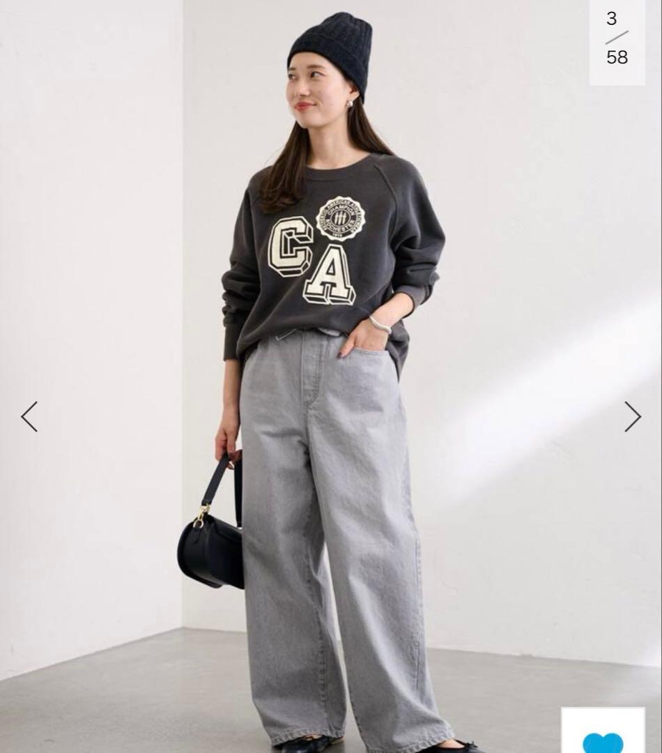 ブリーチデニムイージーパンツM・FRAMeWORK