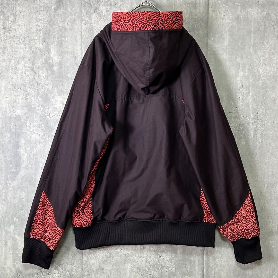 NIKE Jordan ナイロン ジップパーカー ジャンプマンロゴ 濃茶 M