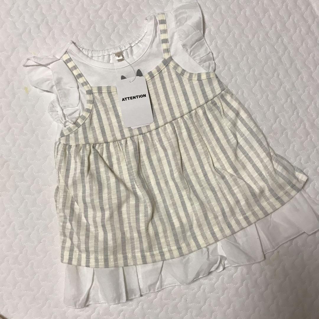 新品 新品 西松屋 ワンピース 双子 お揃い 80 ストライプ フリル ワンピース 新品 新品 西松屋 ワンピース 双子 お揃い 80 ストライプ フリル ワンピース