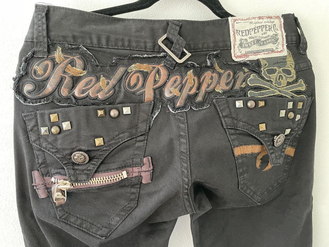 RED PEPPER スリムフィットデニムパンツ Red Pepper ブラックデニムパンツ スリムフィット - メルカリ