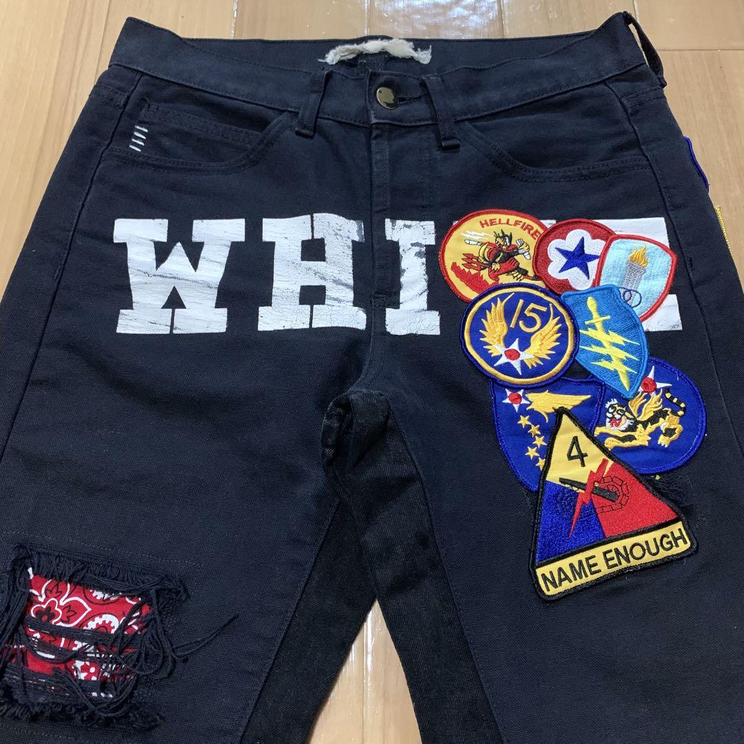 Off-White Patch Flare Jeans フレアパンツ ワッペン