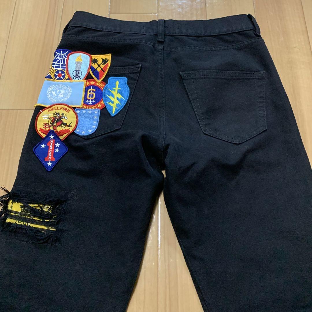 Off-White Patch Flare Jeans フレアパンツ ワッペン