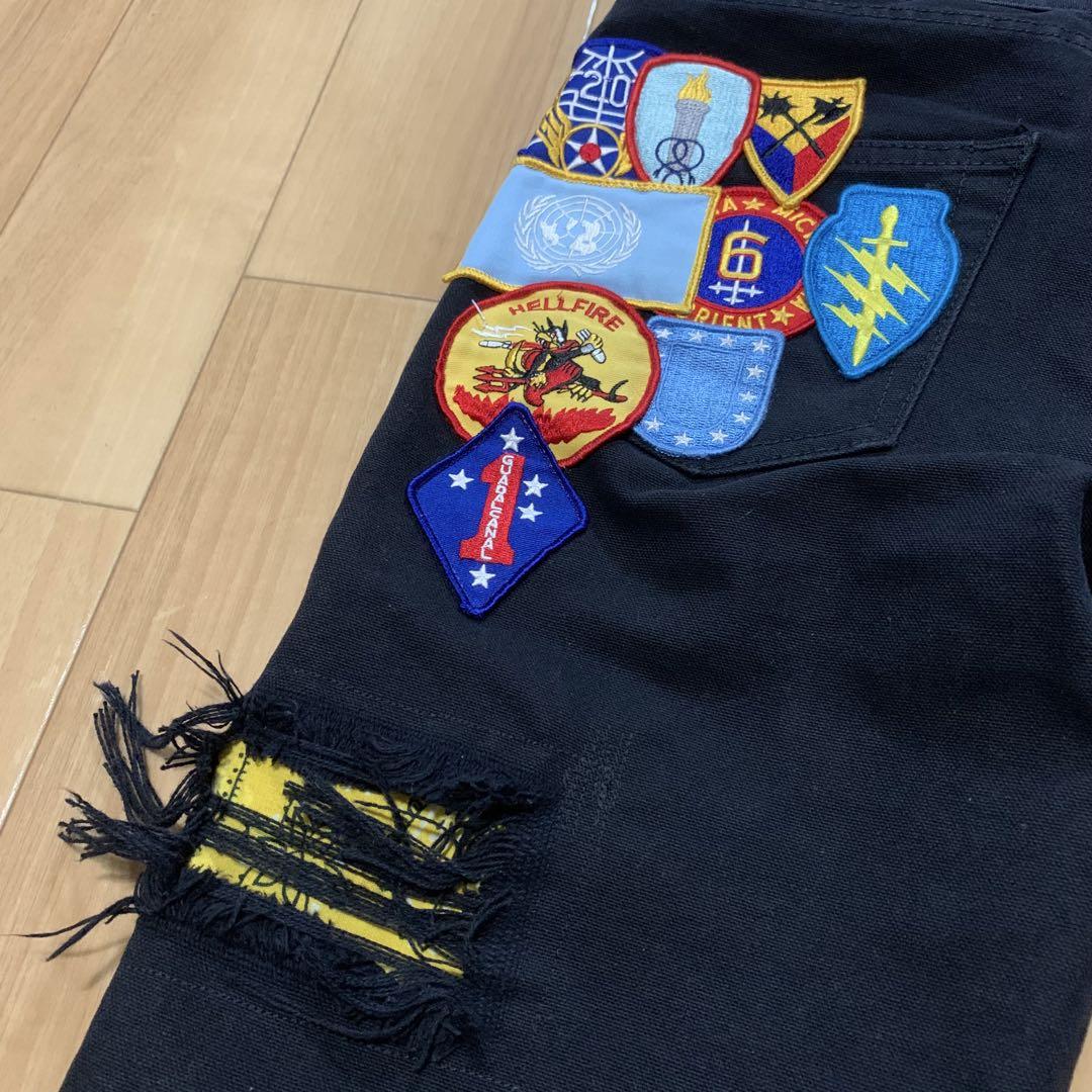 Off-White Patch Flare Jeans フレアパンツ ワッペン