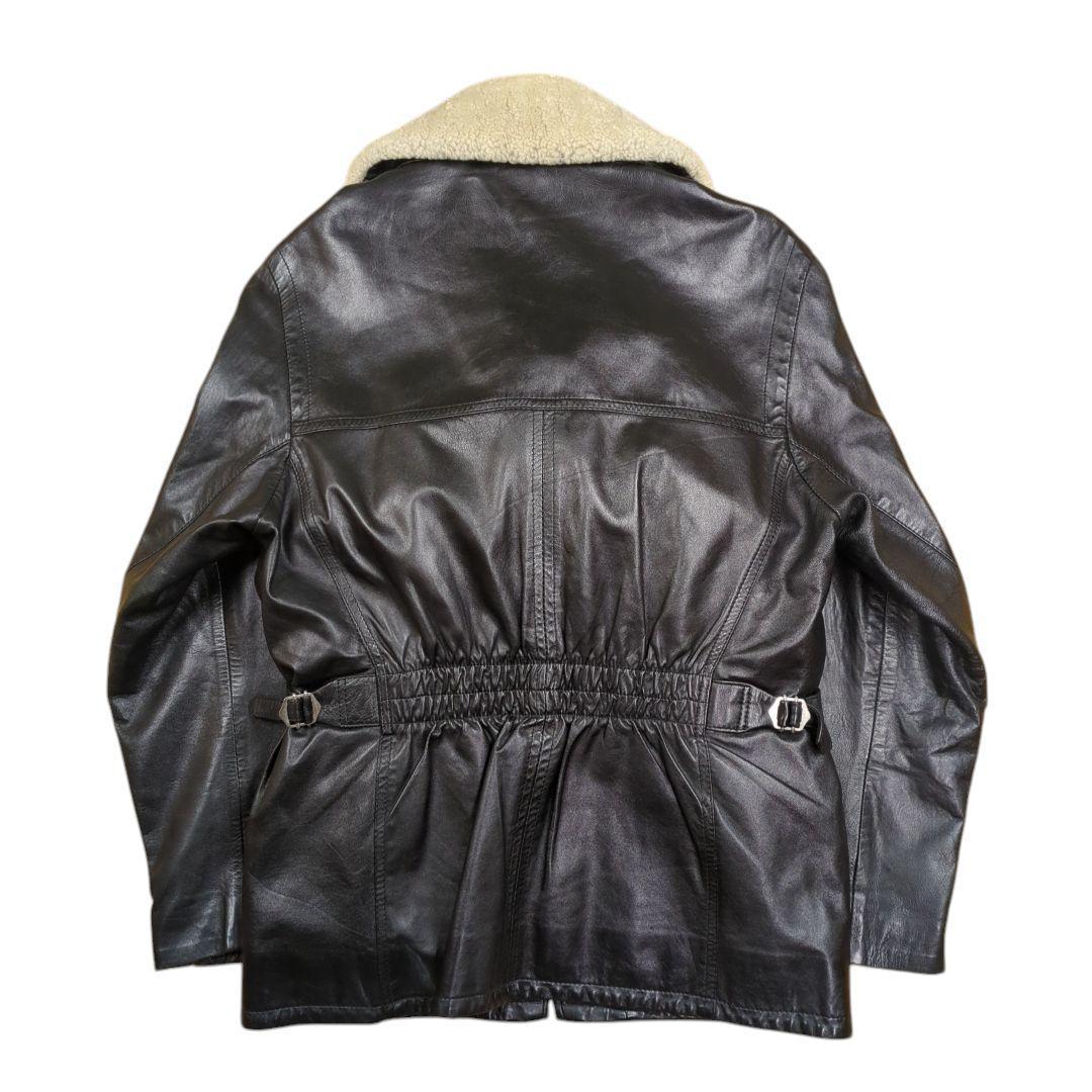 イングランド製 UNKNOWN シングル レザー ライダース ブラック S