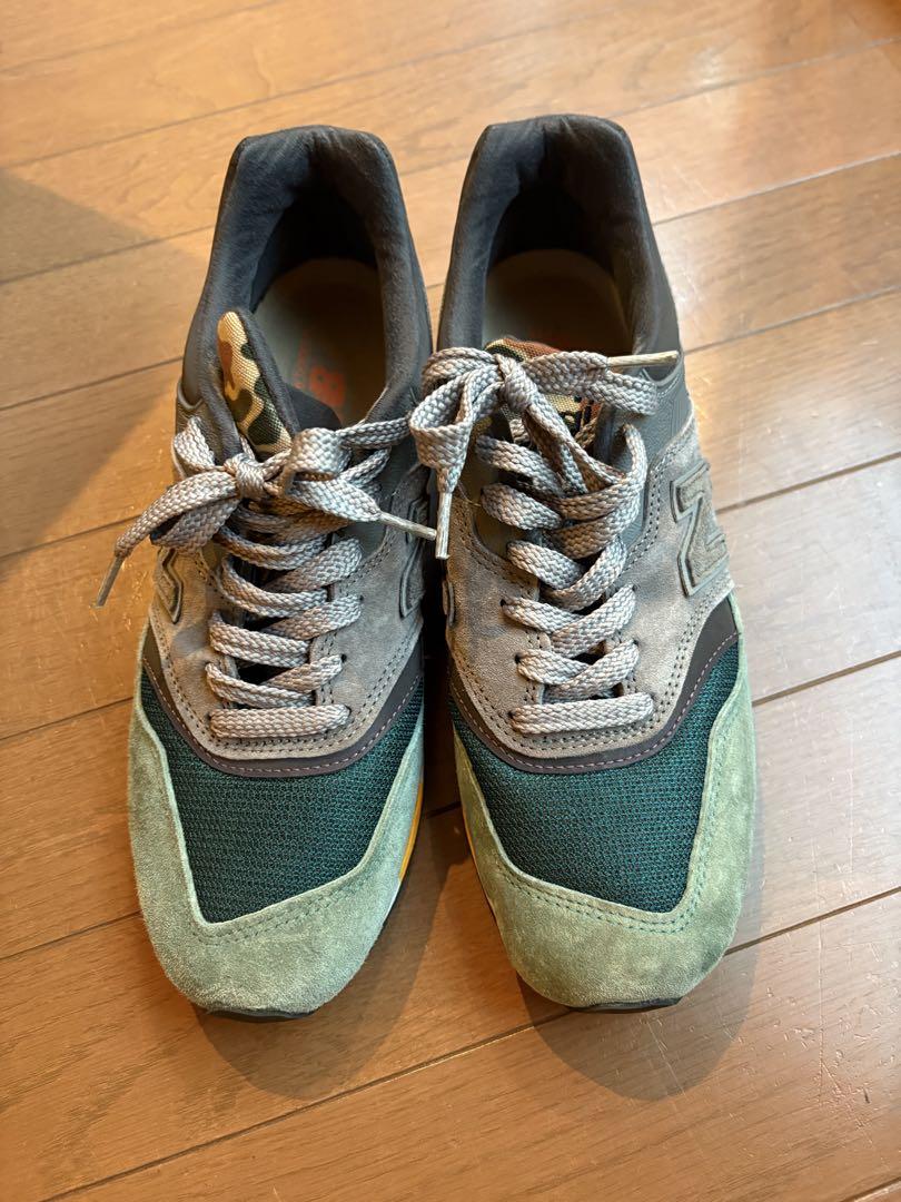 New Balance スニーカー グレー/グリーン/オレンジ 靴
