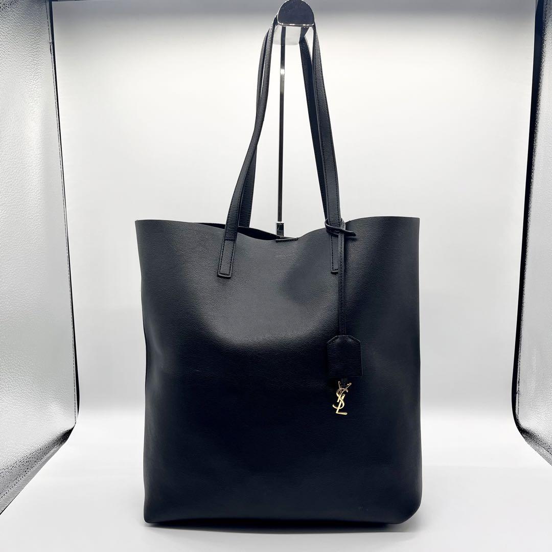 SAINT LAURENT サンローランパリ ショッピング トートバッグ 黒