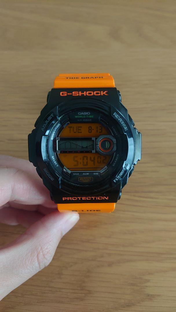 【美品】G-SHOCK G-LIDE 腕時計 ブラックオレンジ