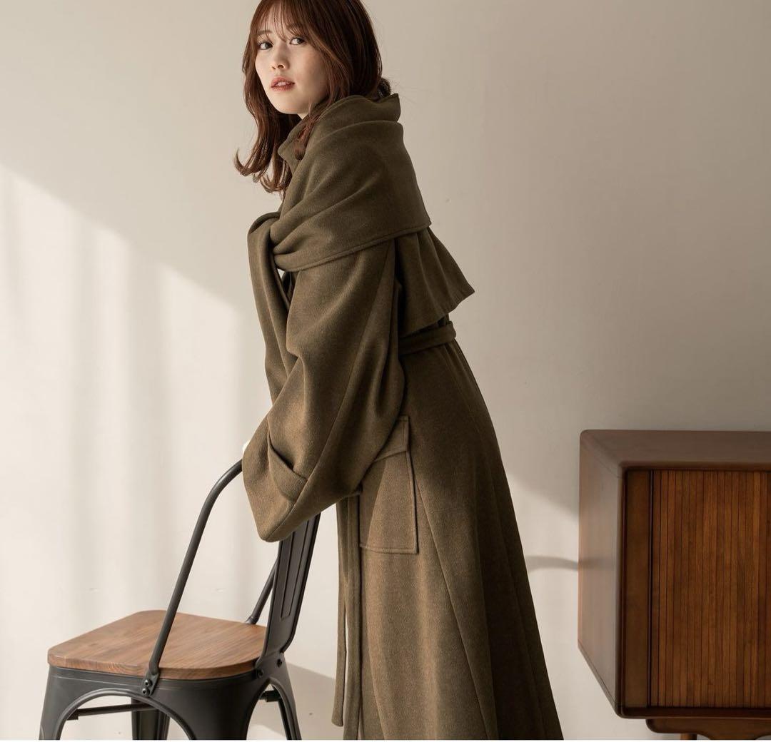 Mideal ロングコート カーキー Mideal ロングコート カーキー