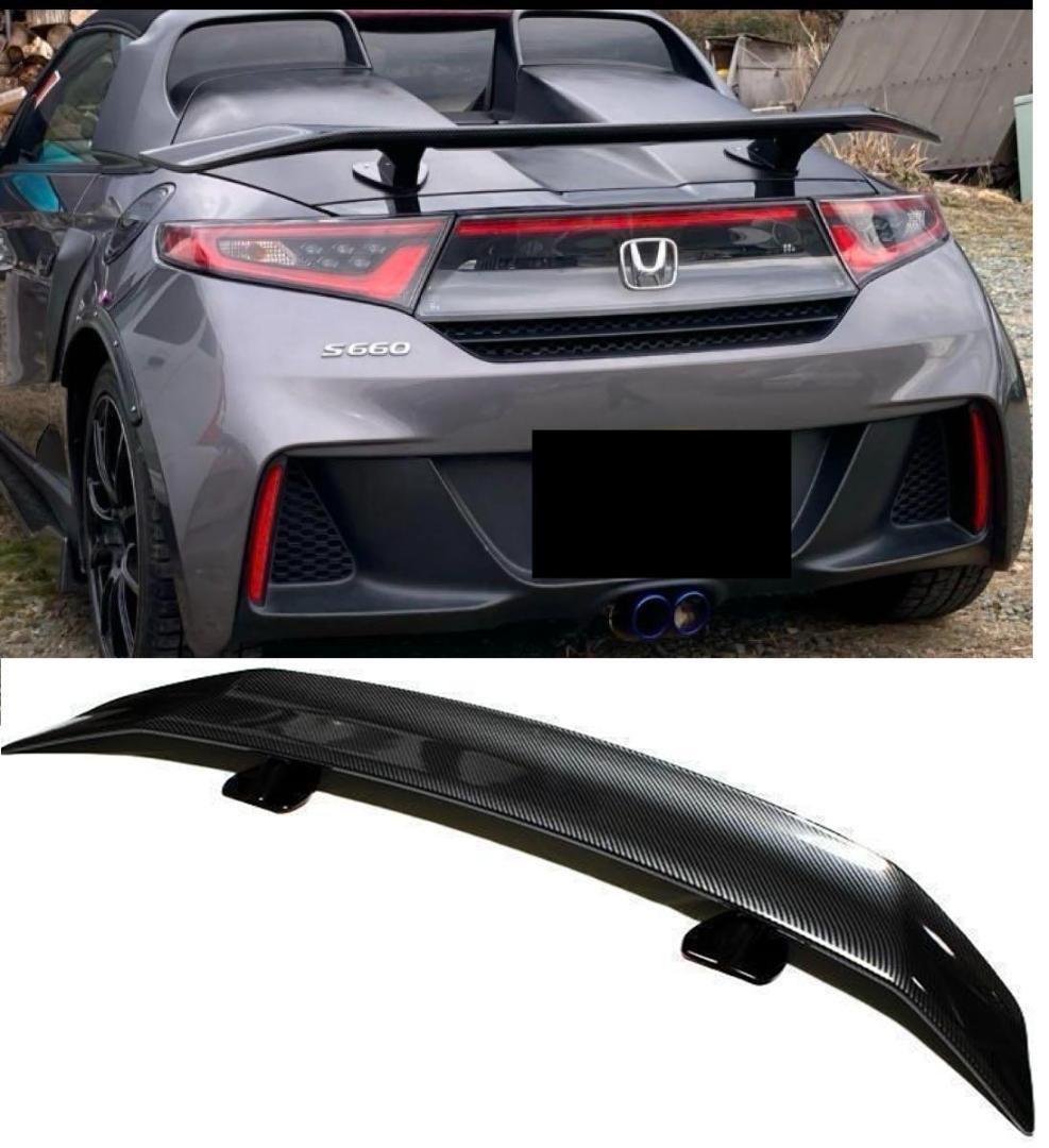 ホンダ S660 リアスポイラー リアウイング GTスポイラー カーボン調