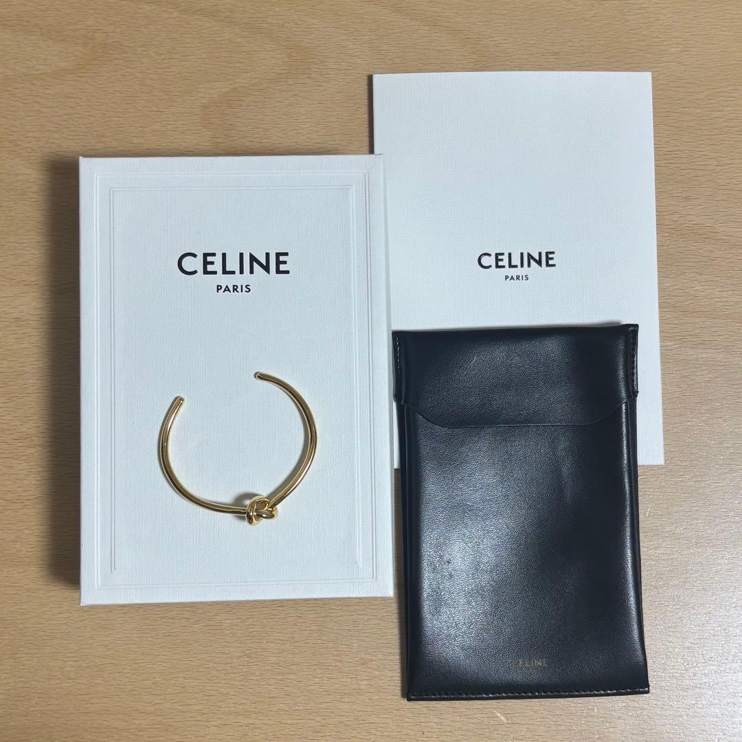 週末 CELINE セリーヌノット ブレスレット ゴールド C1 S