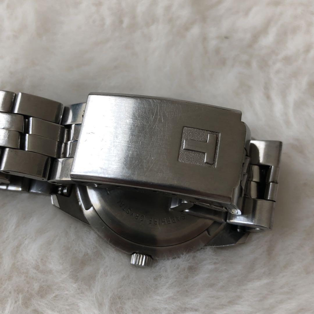 【美品】ティソ　TISSOT 白文字盤　メンズ　電池新品　腕時計