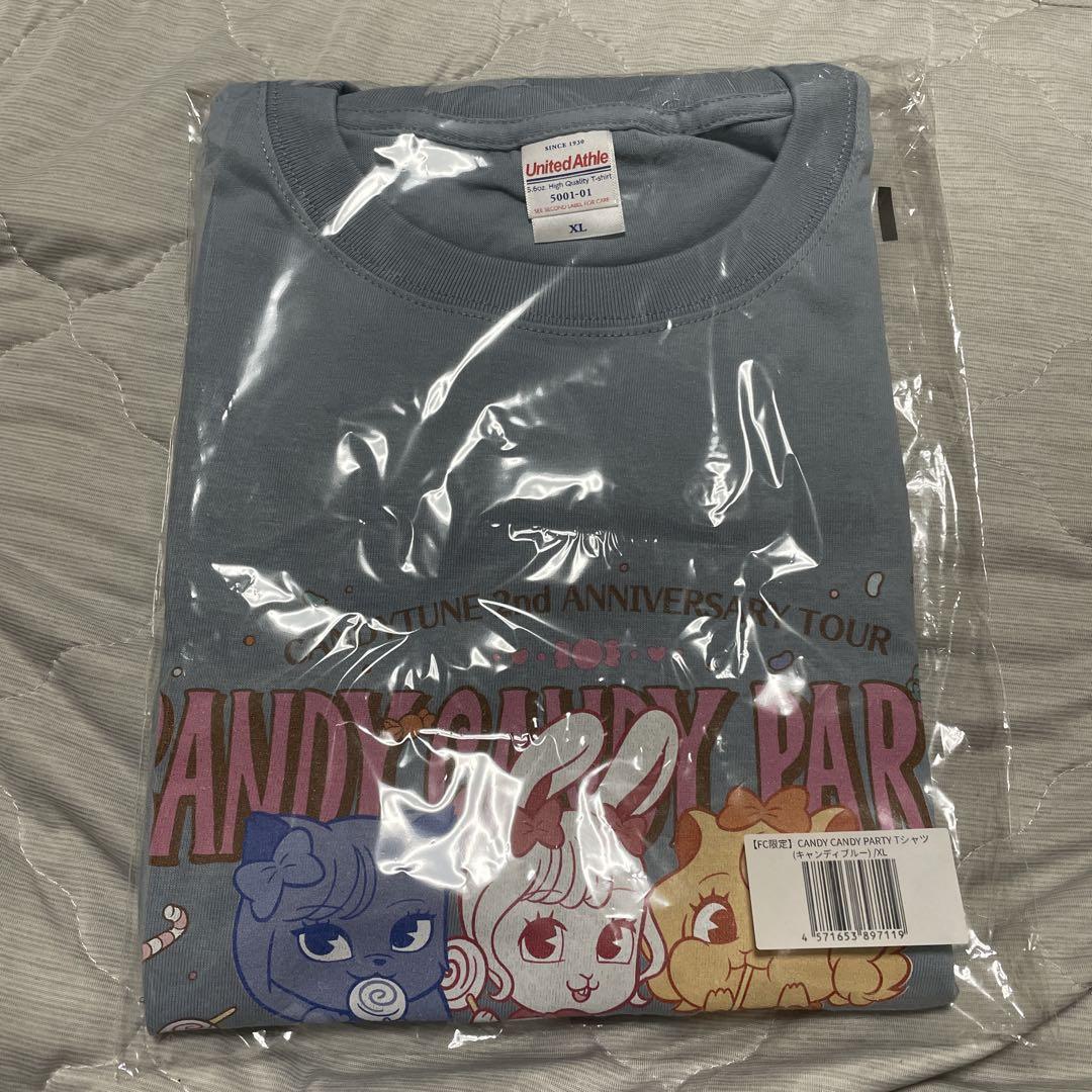 CANDY CANDY PARTY Tシャツ(キャンディーブルー)XL CANDY CANDY PARTY Tシャツ(キャンディブルー) - メルカリ