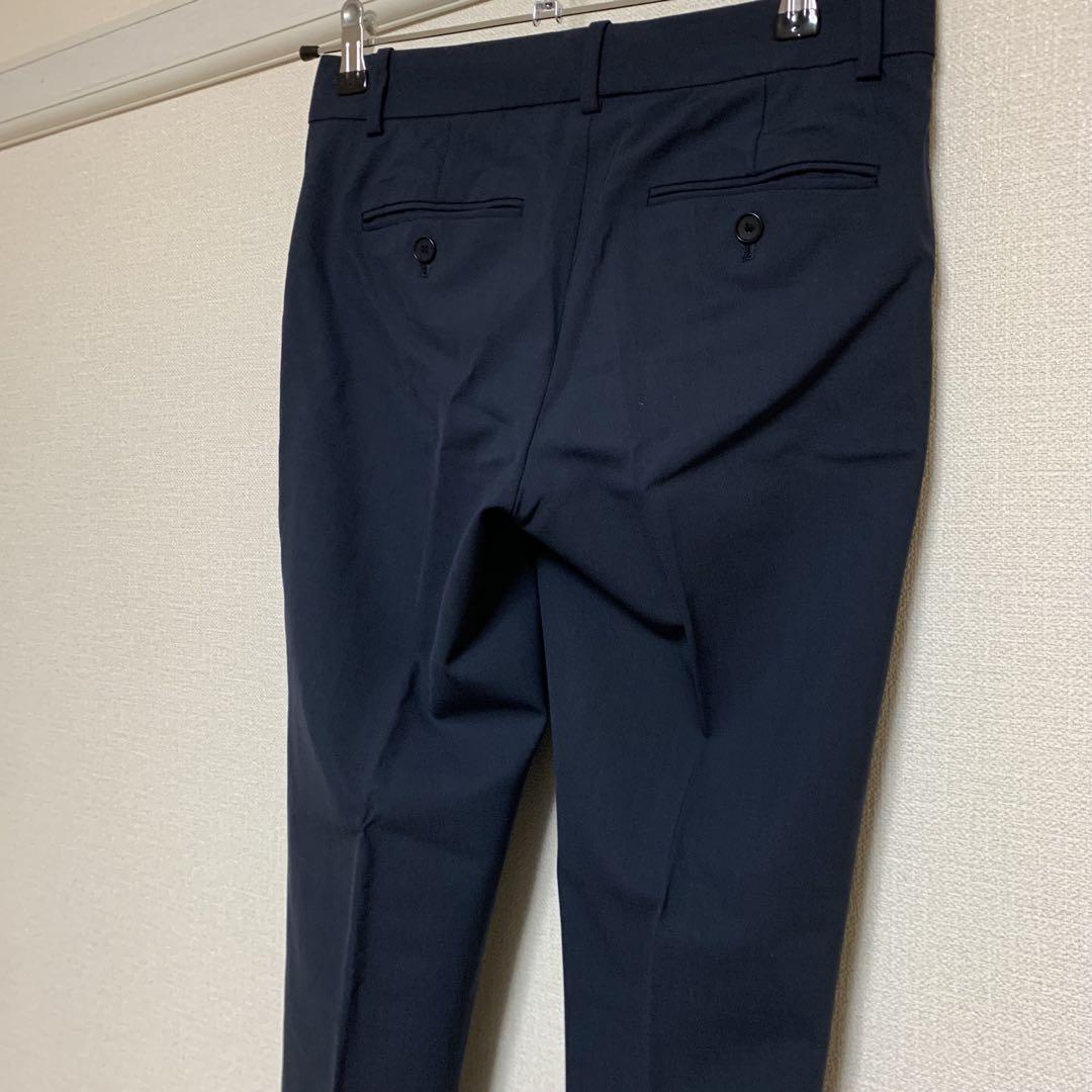 人気】セオリー ネイビー ノーカラー S セット パンツスーツ