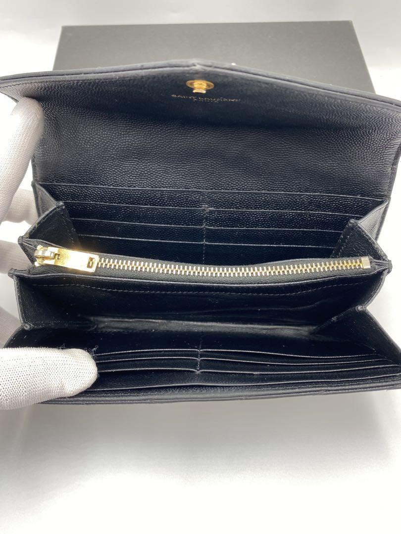 イヴサンローラン 長財布 二つ折りロングレザーウォレット レディース 表記無