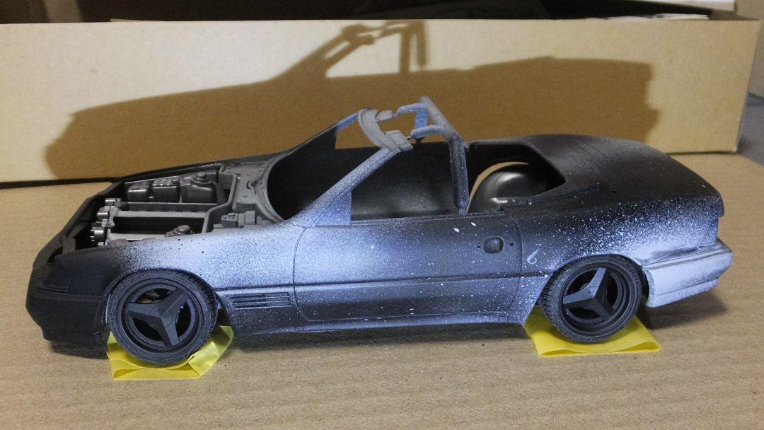 ※製作途中　1/24 BRABUS 7.3S SL R129　ミナミの帝王