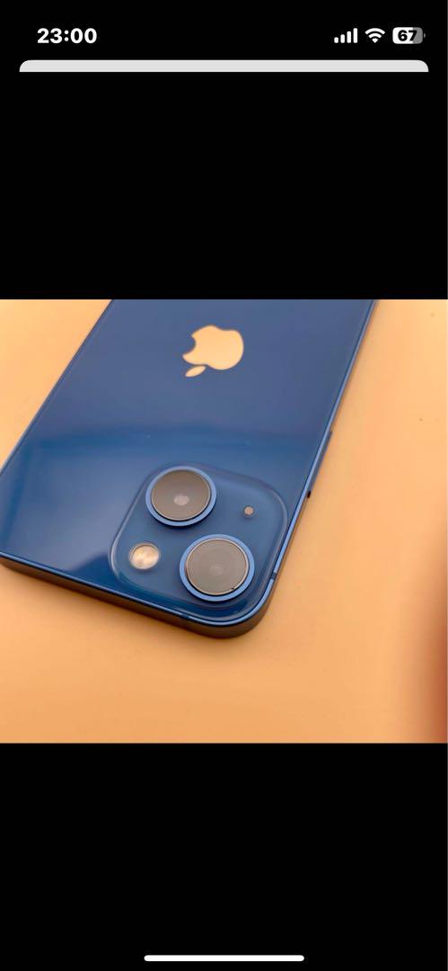 iphone 13 MINI 128GB SIMフリー ブルー バッテリー87％-日本