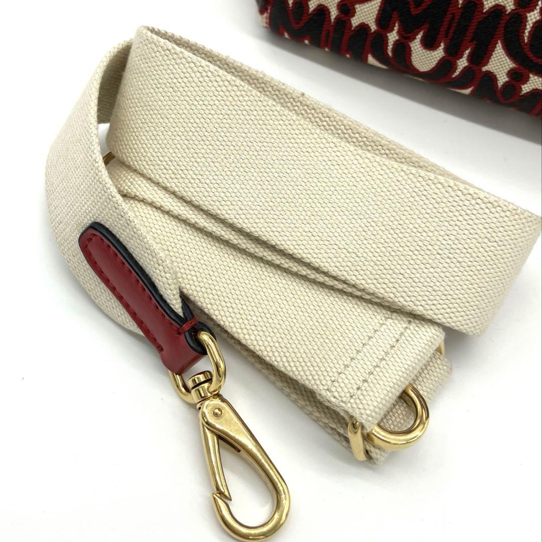 miumiu エブリウェア ジャガードロゴ 2way ハンドバッグ レッド