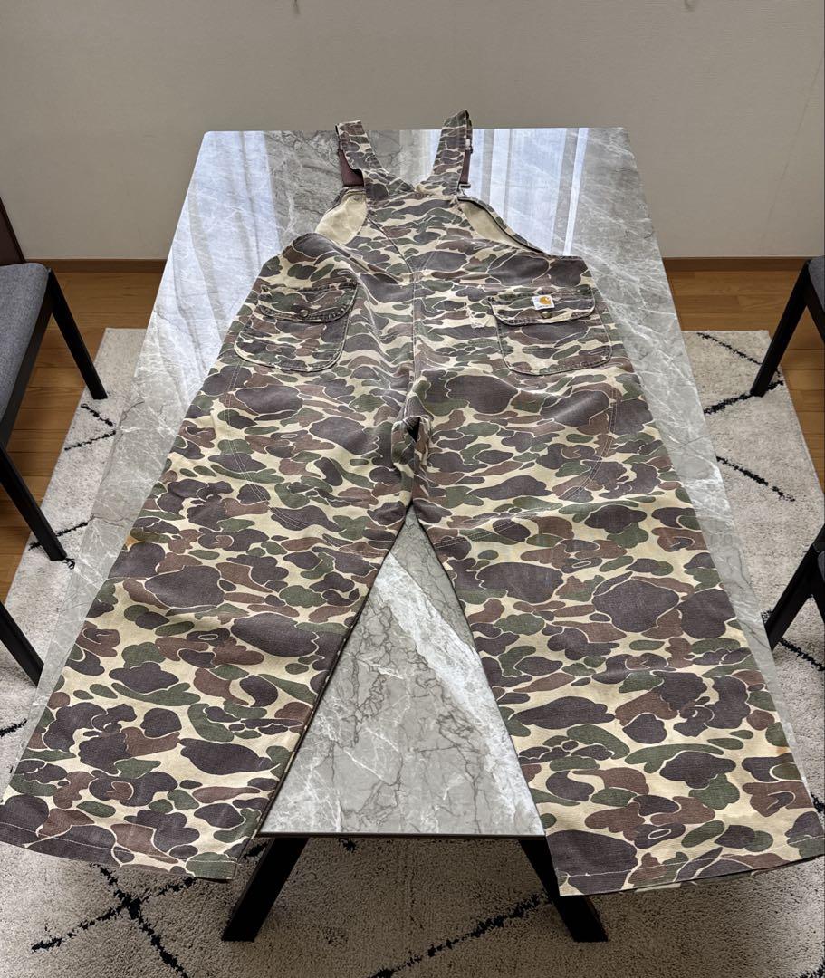 【古着】【アメリカ製】Carharttダックハンターカモオーバーオール