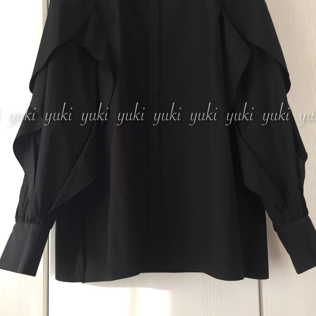 ANAYI コンパクトコットン ラッフルソデ ブラウス