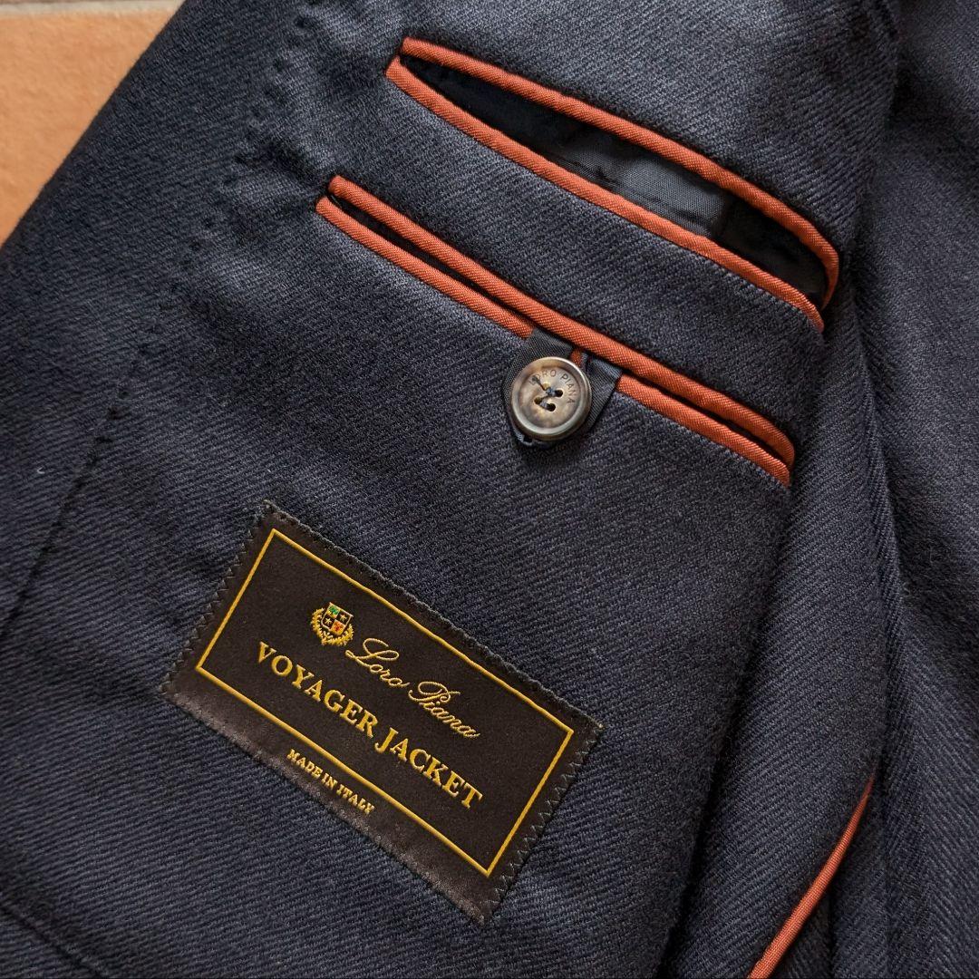 Loro Piana Voyager ジャケット カシミア ネイビー 46