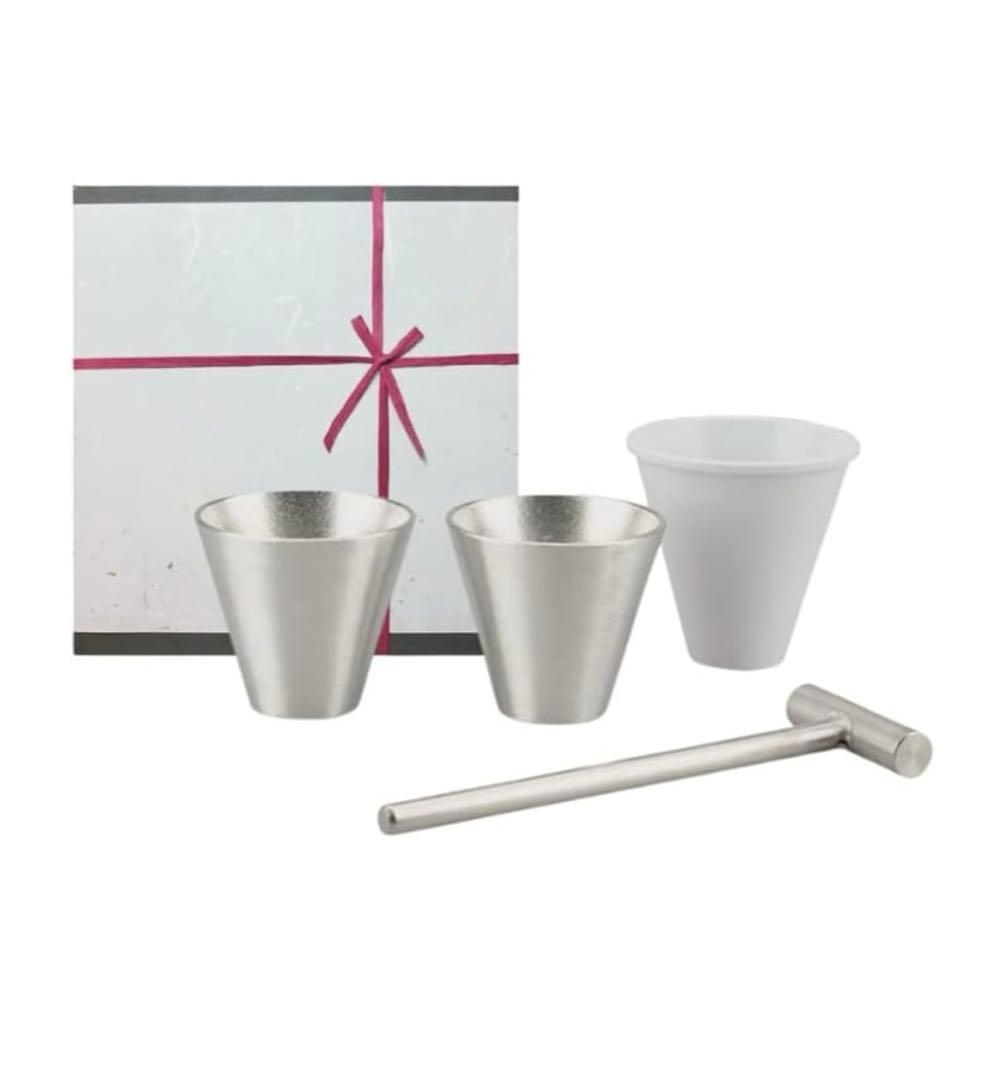 G1122 能作 和紙でラッピング 鎚目キット - ぐい吞 2ヶ入