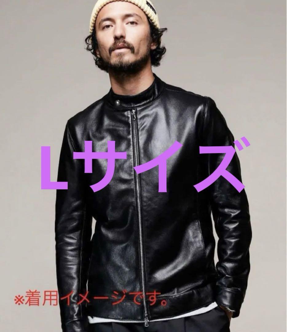 美品　NANO universe 羊革　ラムレザー　ジャケット　黒　XL nano universe ラムレザージャケット シングル ブラック L 羊革