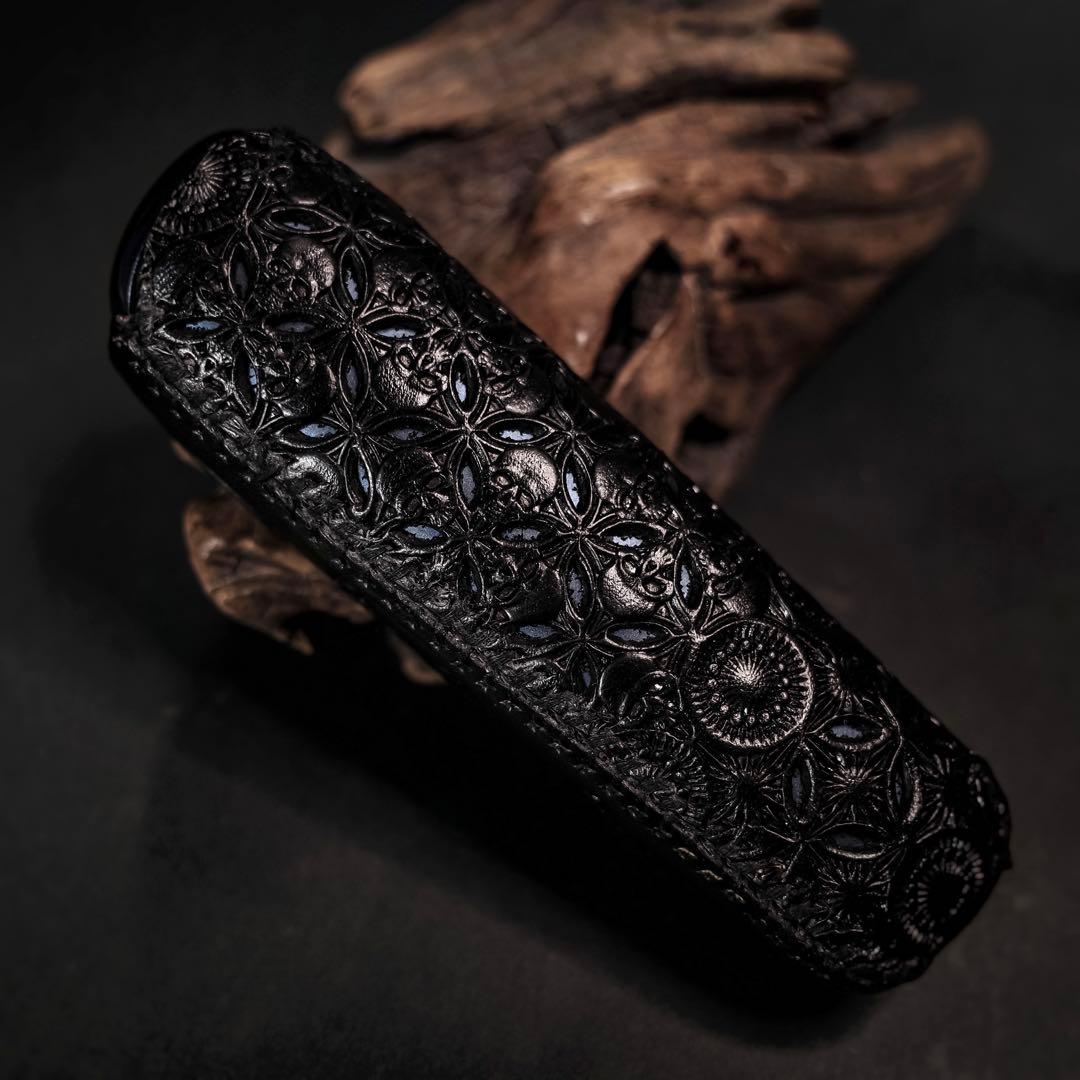 【PloomAURA】プルームオーラ 本革製カバー〝髑髏 混〟漆黒