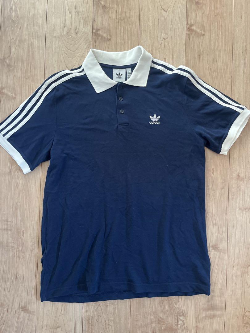 adidas アディダスオリジナルス ネイビー ポロシャツ L - メルカリ