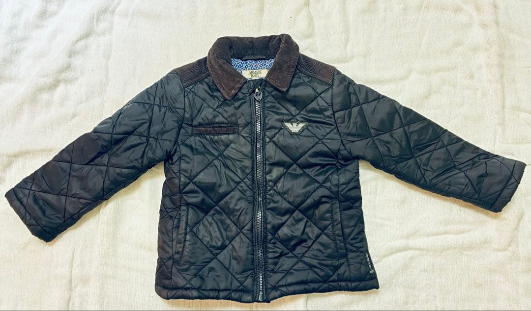 Armani Baby キルティングコート 82cm ブラック80cm ARMANI