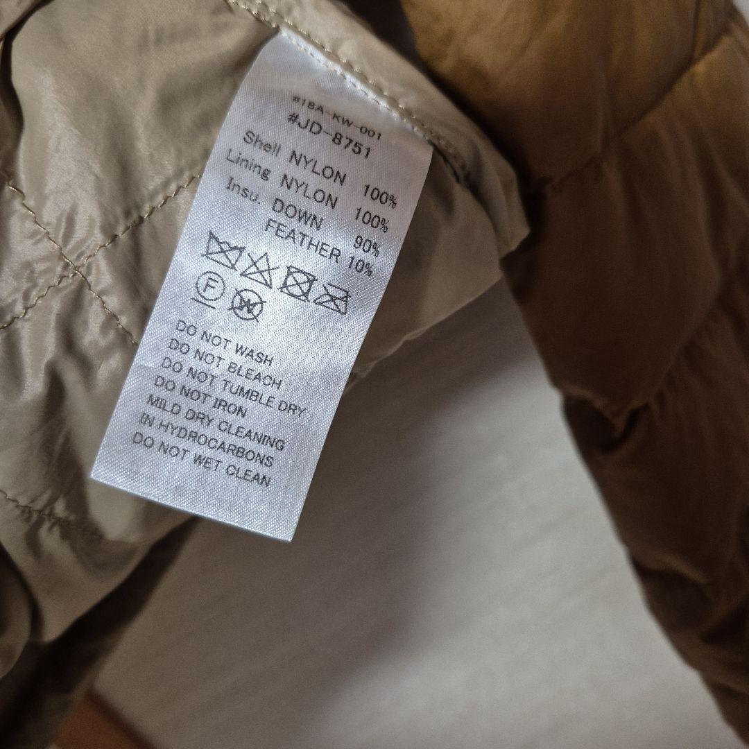 ダントン ダウンジャケット キャメル ブラウン サイズ 40 ダントン ダウンジャケット キャメル ブラウン サイズ 40