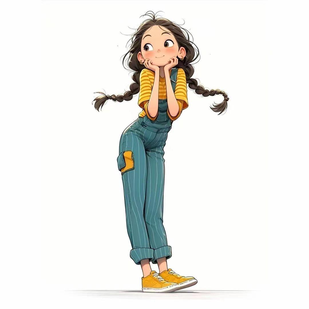 アニメスタイルの少女イラスト
