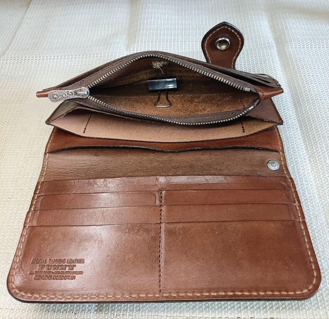 FUNNY コードバン ライダースウォレット バイカーズウォレット 長財布 本革