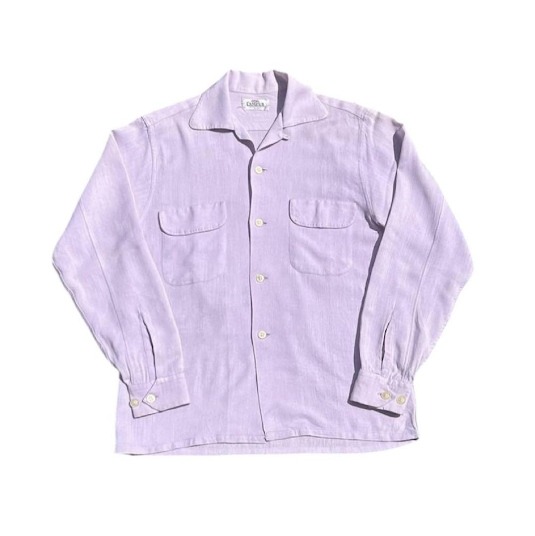 50s vintage Campus レーヨン オープンカラーシャツ