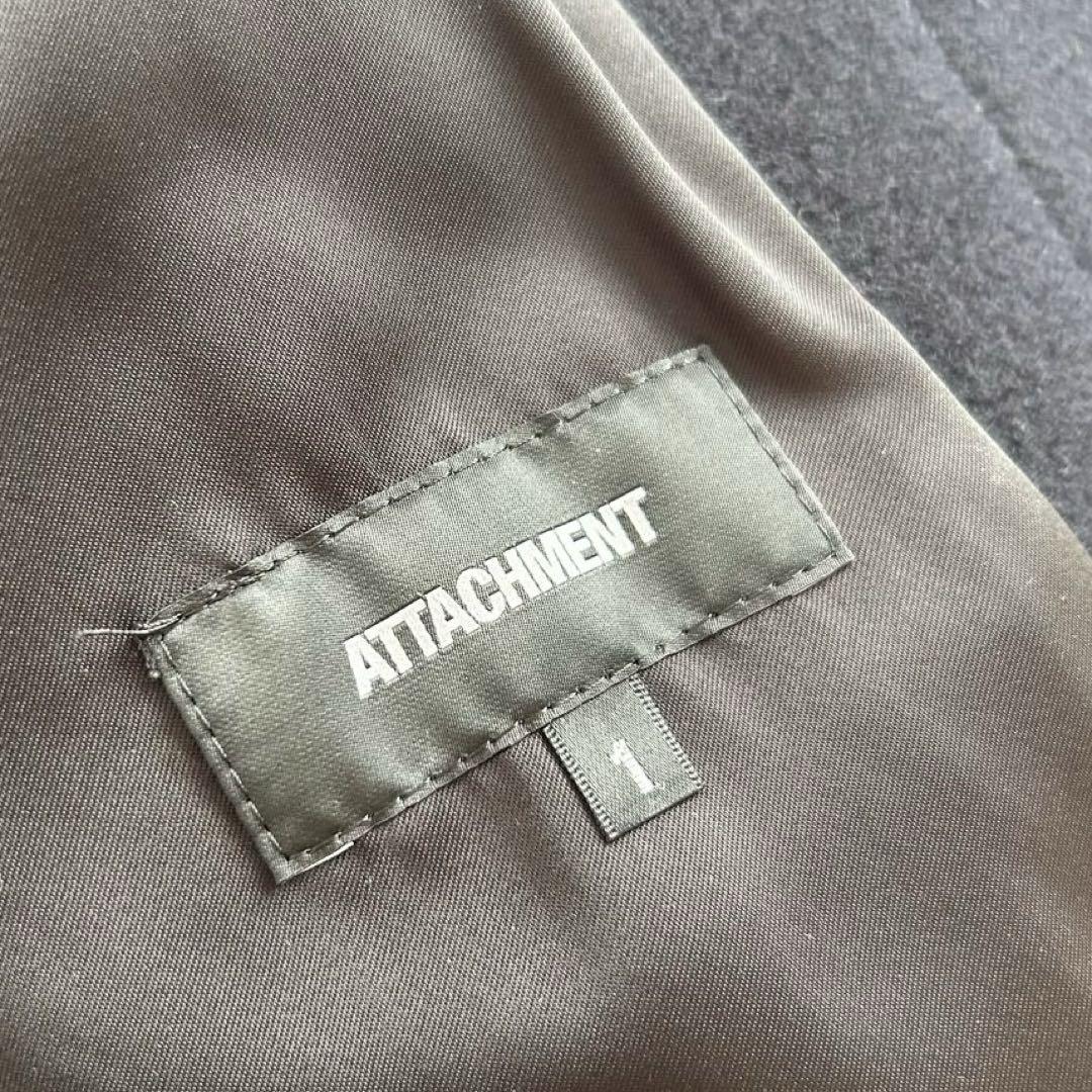 ATTACHMENT 黒 ウール ピーコート メンズ　コート　アウター　ブラック