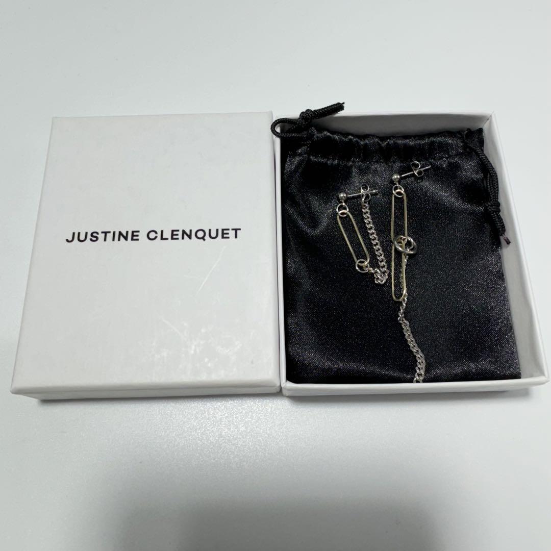 【箱付き】JUSTINE CLENQUET 　ピアス　シルバー　チェーン