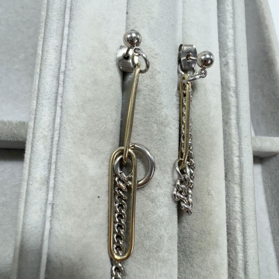 【箱付き】JUSTINE CLENQUET 　ピアス　シルバー　チェーン